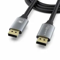 Qport Q‑DP14 1.8 m DisplayPort 1.4 V Kablo – Yüksek Çözünürlüklü DisplayPort Görüntü Kablosu | 1.8 m | 8K/4K Destekli | Siyah